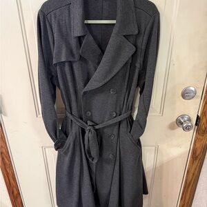 Torrid Charcoal Gray Ponte Trench Coat